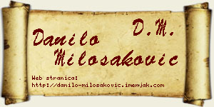 Danilo Milošaković vizit kartica